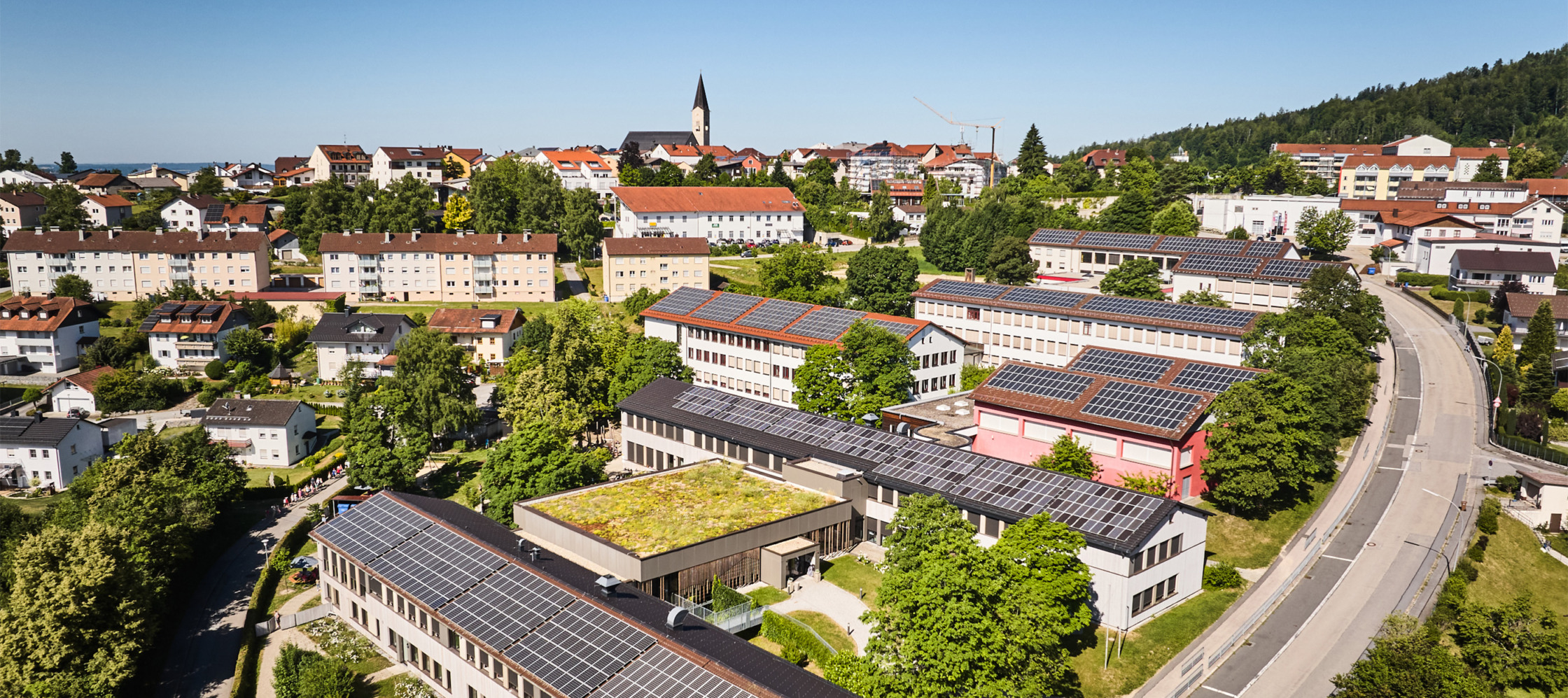 Grundschule Hauzenberg, Luftaufnahme